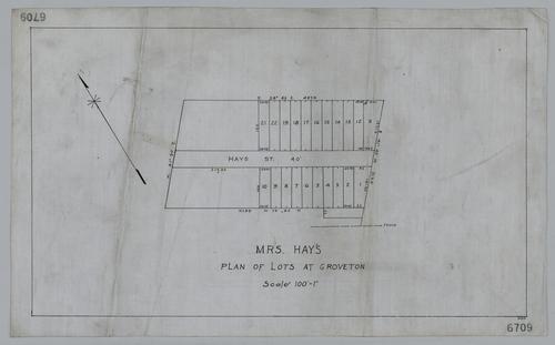 Mrs. Hay's plan of lots at Groveton