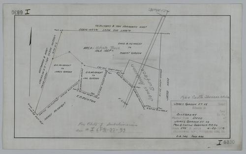 Plan showing James Gordon et ux. tract at Pittsburgh & Castle Shannon Mine