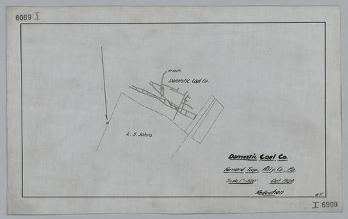 Plan showing property of Domestic Coal Co.