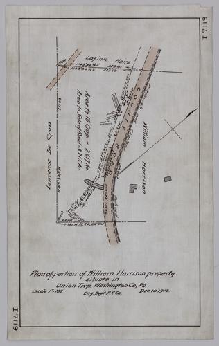 Plan of portion of William Harrison property
