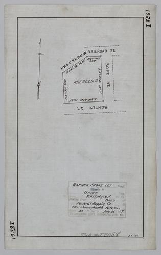 Plan showing Banner store lot