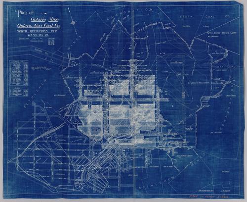 Plan of Ontario Mine (blueprint)