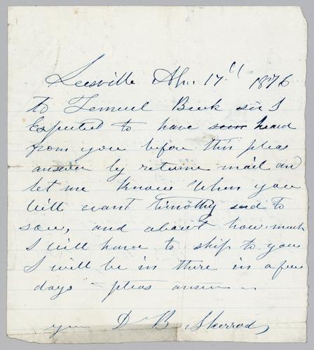 Beck family correspondence