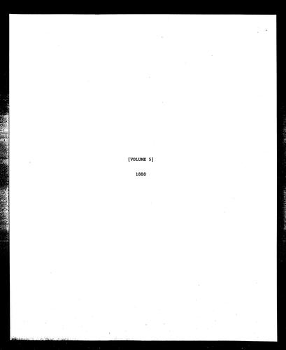 Pittsburgh, Building Permit Dockets, Volume 5, 1888