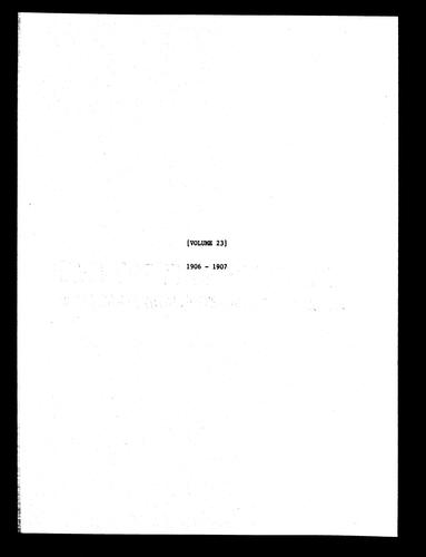 Pittsburgh, Building Permit Dockets, Volume 23, 1906-1907