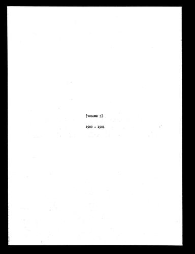 Record Books of New Additions, Volume 3, 1900-1901