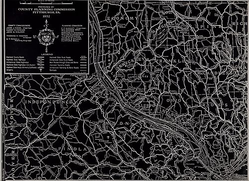Road map of Allegheny County, Pennsylvania, prepared by the County Planning Commission