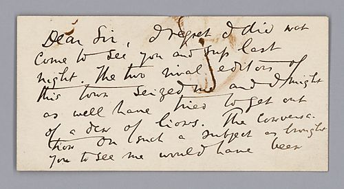 Card from G.A. Townsend to Morrison Foster