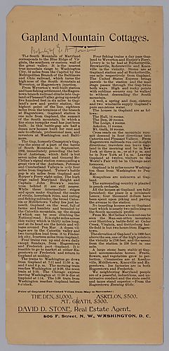 Article/advertisement "Gapland Mountain Cottages"