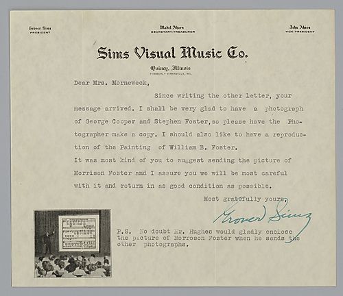 From Grover Sims to Evelyn Foster Morneweck