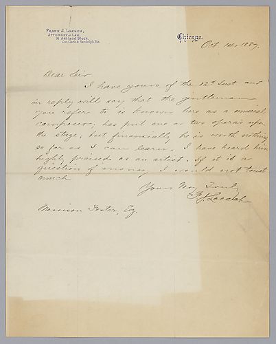 From Frank J. Loesch to Morrison Foster