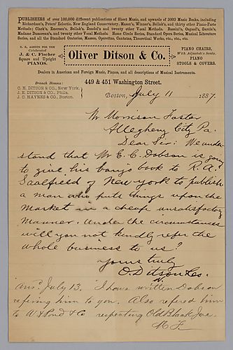 From Oliver Ditson & Co. to Morrison Foster