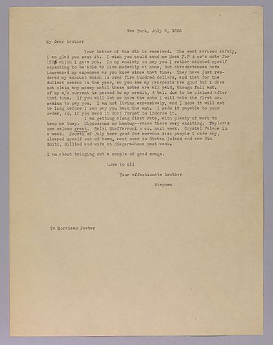 From Stephen Foster to Morrison Foster