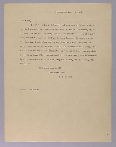 From S.C. Foster to Morrison Foster