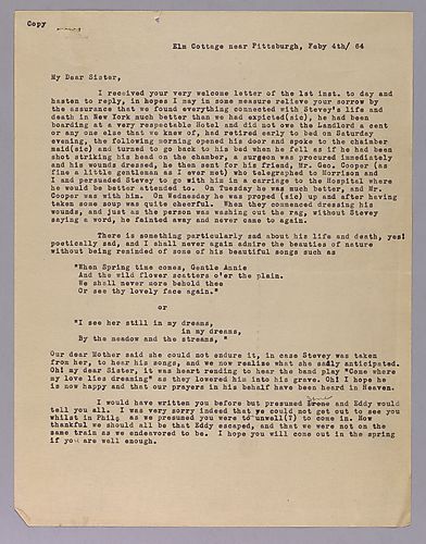 From Henry Foster to Ann Eliza Buchanan