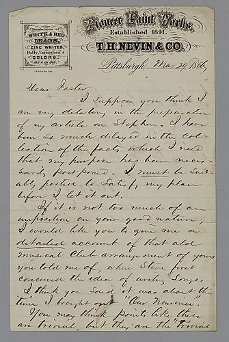 From Robert P. Nevin to Morrison Foster