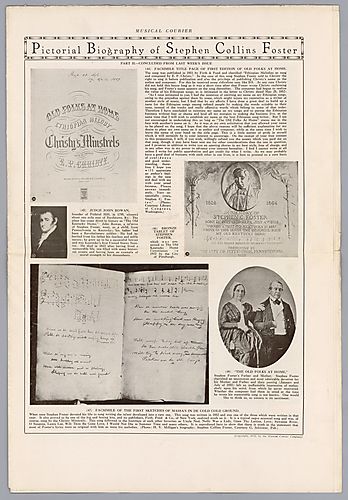 "Pictorial Biography of Stephen Collins Foster," Musical Courier