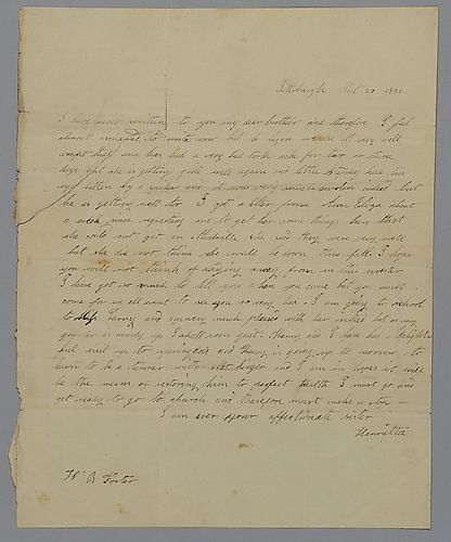 From Henrietta Foster to William Foster, Jr.