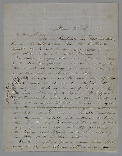 From Henrietta Foster to William B. Foster