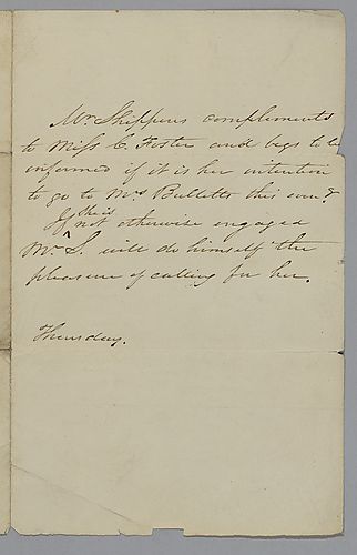 From Shippens to Charlotte Foster