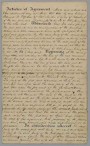 Articles of agreement between Edward Stephens and William B. Foster, Jr.