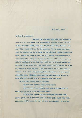 Frick reports on the following coke companies: Pittsburgh & Western, Semple & McCracken, and Frick Coke Co