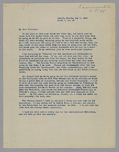 Letter from Evelyn Morneweck to Fletcher Hodges, Jr.