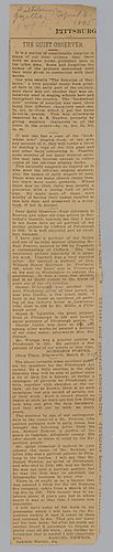 Article, "The Quiet Observer," The Post-Gazette; Morrison foster discusses paintings in family's possession