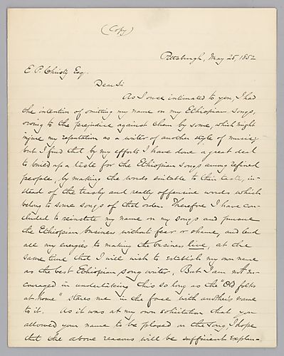 From Stephen C. Foster to E.P. Christy