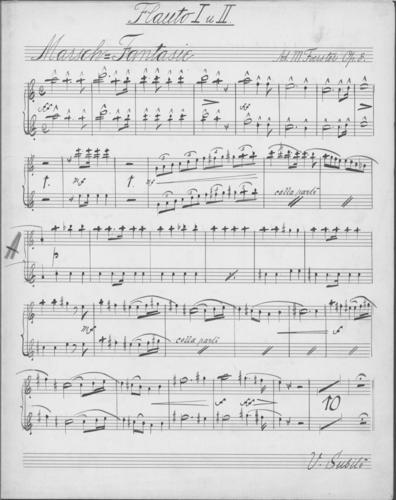 Opus 8 Marsch-Fantasie fur grosses Orchester: first and second flute