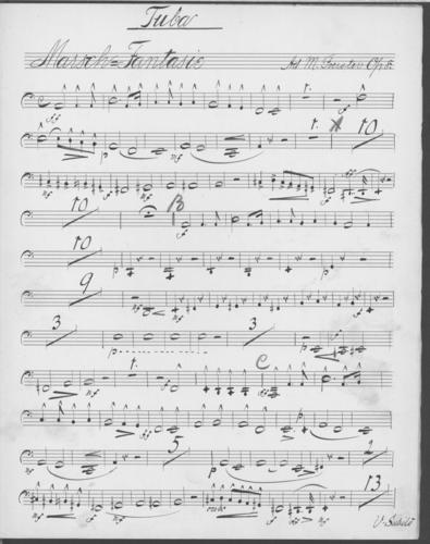 Opus 8 Marsch-Fantasie fur grosses Orchester: tuba