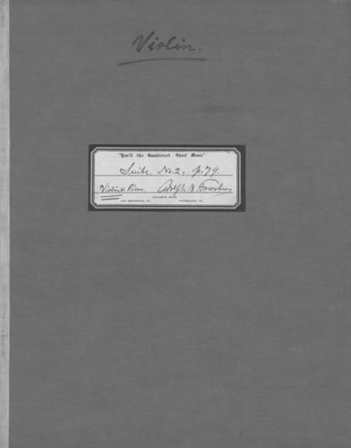 Opus 79 Suite for violin and piano: violin