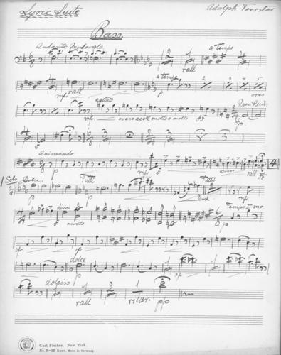 Opus 82 Lyric suite: bass