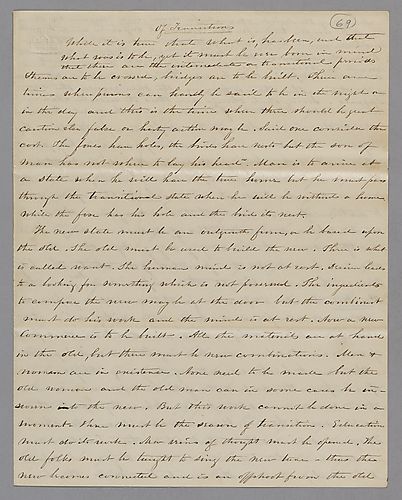 "Of Transitions," [T. S. Sheldon]