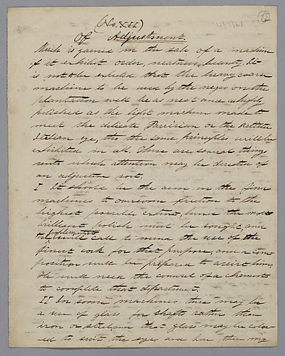 "Of Adjustments," by J. M. Spear [2 copies, one in Spear's hand]