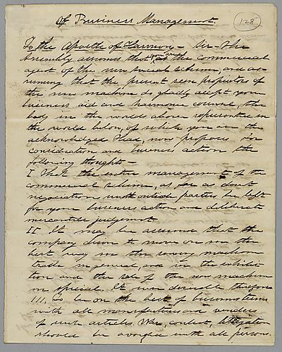 "Of Business Management," signed Benjamin Franklin [J. M. Spear]