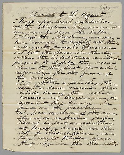 "Counsel to the Agent," J. M. Spear