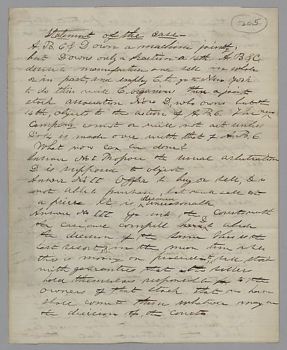 "Statement of the Case," J. M. Spear