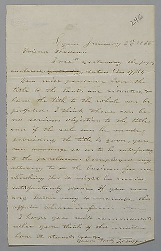 J. Buffum to Thaddeus Sheldon
