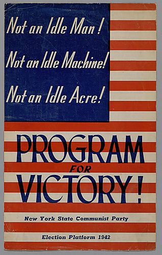 "Program For Victory" NY State Communist Party Election Platform