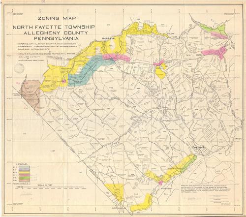North Fayette Township zoning map, compiled by Earl E. Gallagher