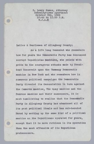 E. Lowry Humes, Attorney