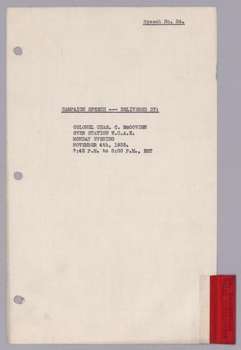 #34: Campaign Speech