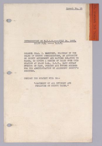 #15: Abatement of All Interests and Penalties on County Taxes