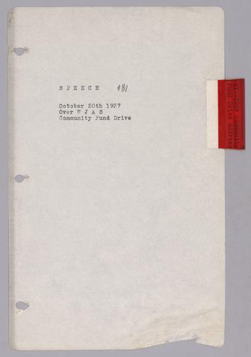 #81b: Talk About the Community Chest Drive