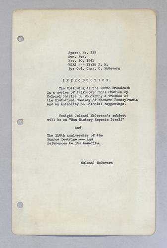 #228: References to the Benefits of the Monroe Doctrine