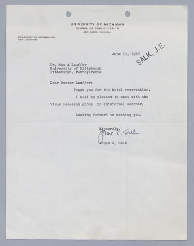 Jonas Salk to Max Lauffer