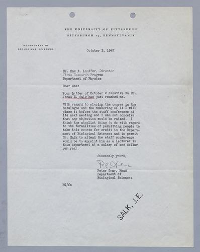 Peter Gray to Max Lauffer