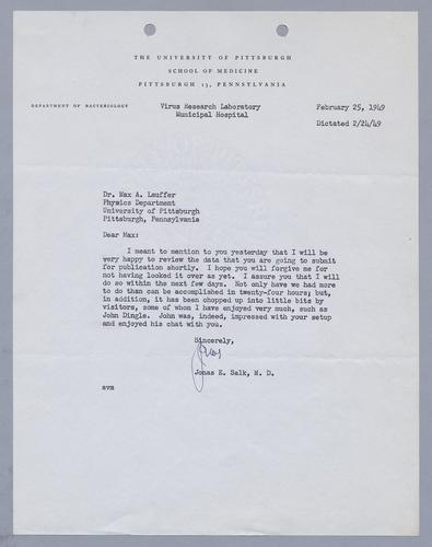 Jonas Salk to Max Lauffer