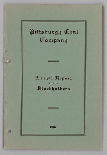 Pittsburgh Coal Company Annual Report to the Stockholders